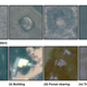 A comparison of satellite imagery featuring actual bomb creators and false positives created by ponds, buildings, and even variations in foliage.